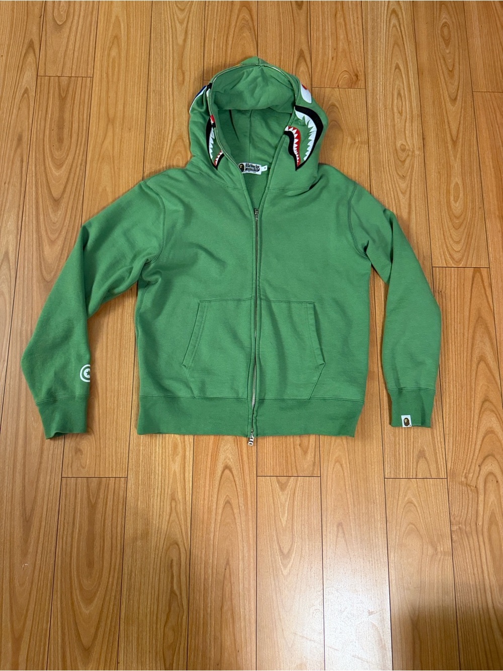 Bape Green Shark Full-Zip Hoodie